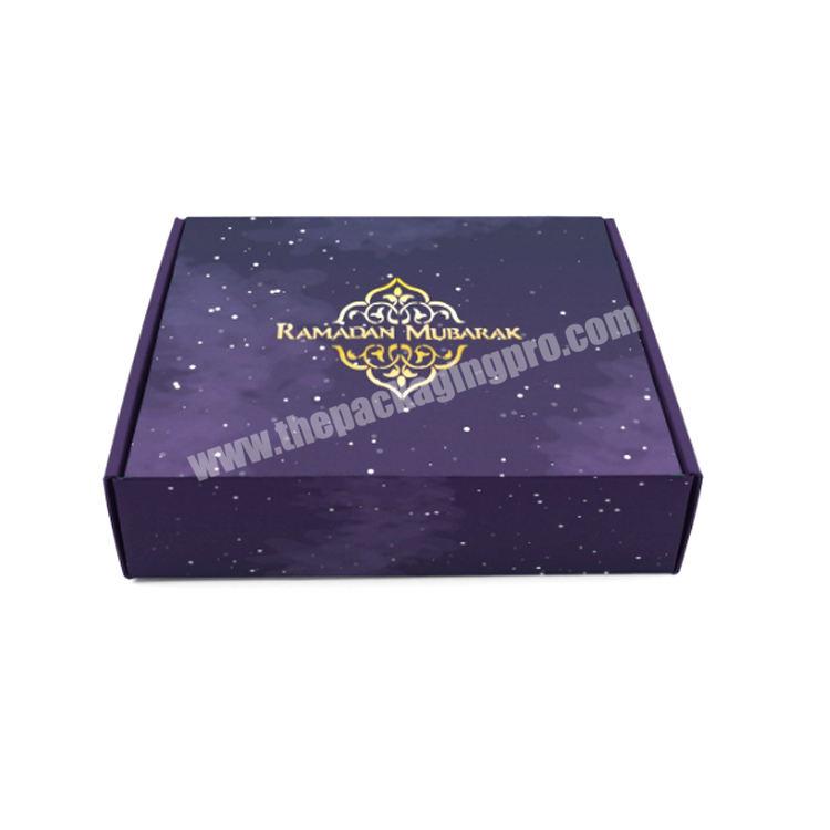 Wholesale Custom Logo Corrugated Box Printing Cardboard Eid Mubarak Gift Box