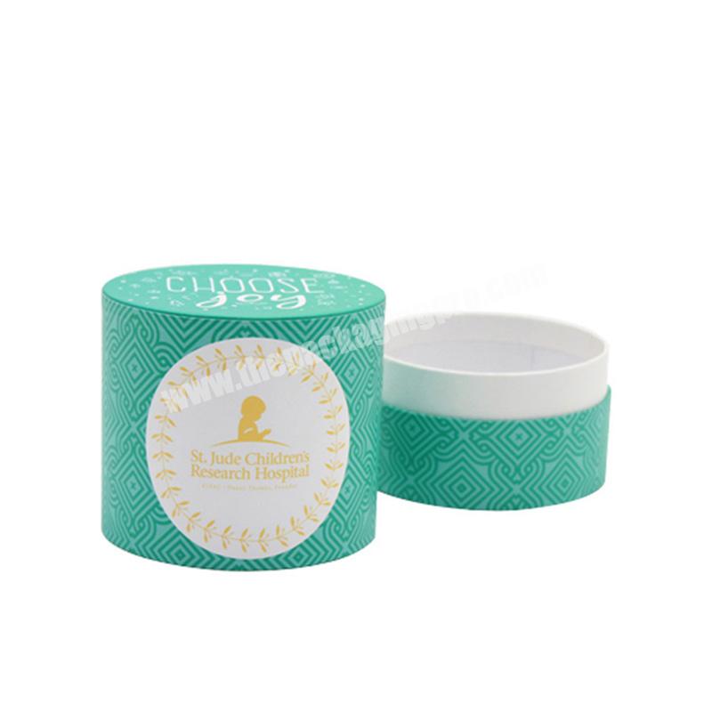 Wholesale Custom Logo Design Luxury Round Cylinder Paper Bath Bomb Tube Box Baby Skin Care Packaging