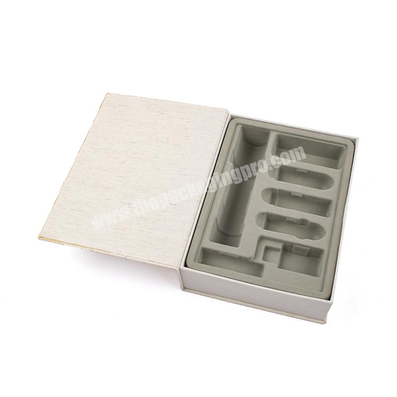 Wholesale Custom Logo Luxury  Cardboard Book Shaped Gift Skin Care Set Beauty Cosmetic Paper Box Packing