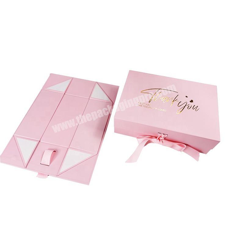 Wholesale Custom Logo Magnetic Pink Paper Gift Box Printing Package for Wedding
