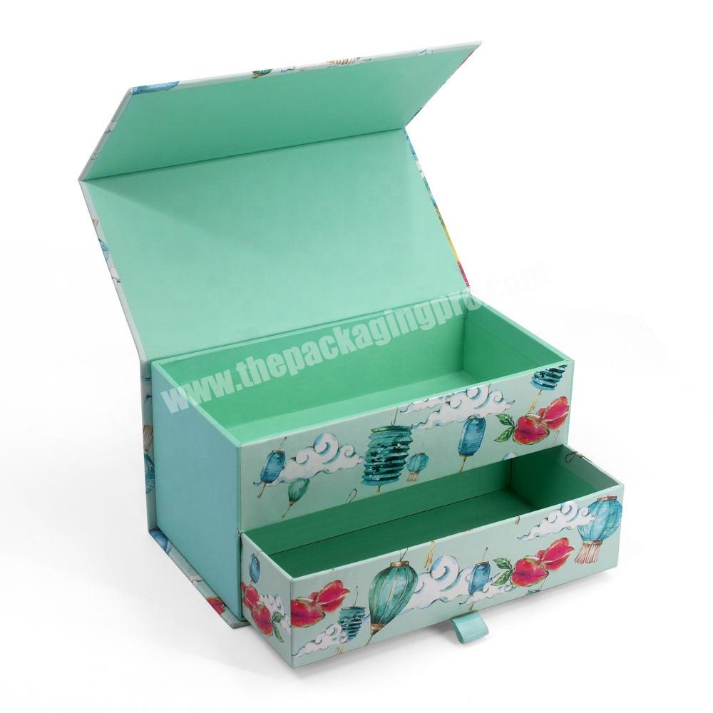 Wholesale Custom Logo New Design China Style Luxury Gift Box Magnetic Two Layer