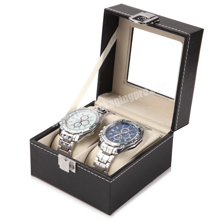Wholesale Custom Logo Personalized Luxury Waterproof Packing Storage PU Leather Watch Box Cases