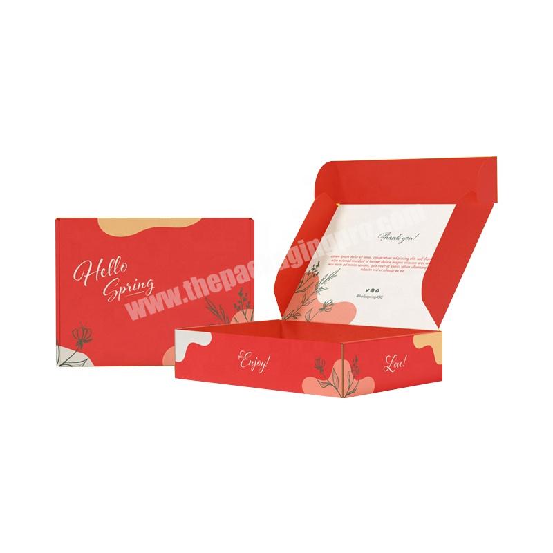 Wholesale Custom Logo Printed Rigid Paper Corrugated Cardboard Packaging Boxes Clothing underwear Mailer Shipping Boxes