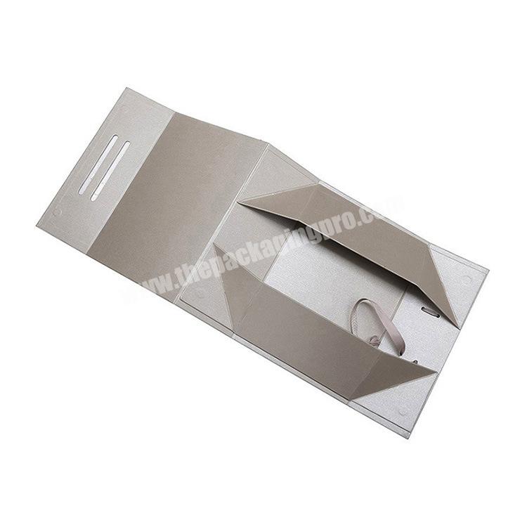 Wholesale Custom Logo Ribbon Printed Folding Foldable Cardboard Magnet Magnetic Gift Packaging Packaged Paper Box