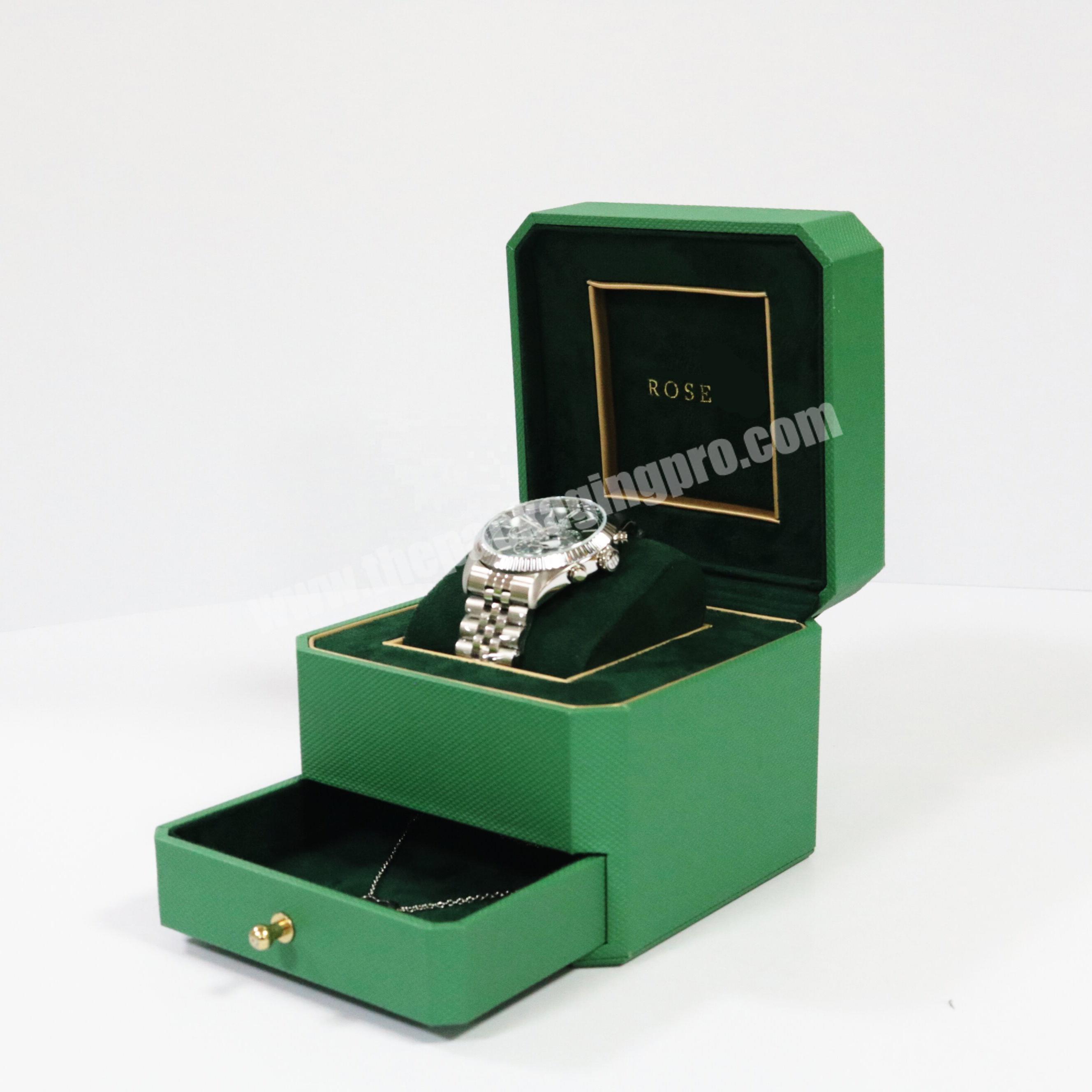 Wholesale Custom Logo Watch Packaging Gift Box Luxury Pu Leather New Design Storage Watch boxes Jewelry Pack Box
