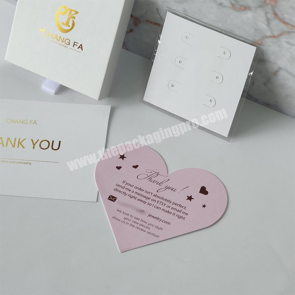 Wholesale Custom Luxury High Quality Gold Foil Thank You Card For Small Business With Logo