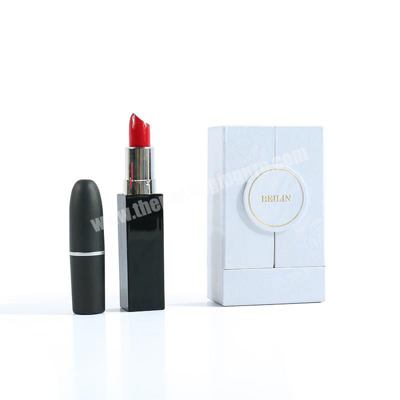 Wholesale Custom Luxury Matte Cardboard Double  Lipstick Boxes Empty Made Lipgloss Box