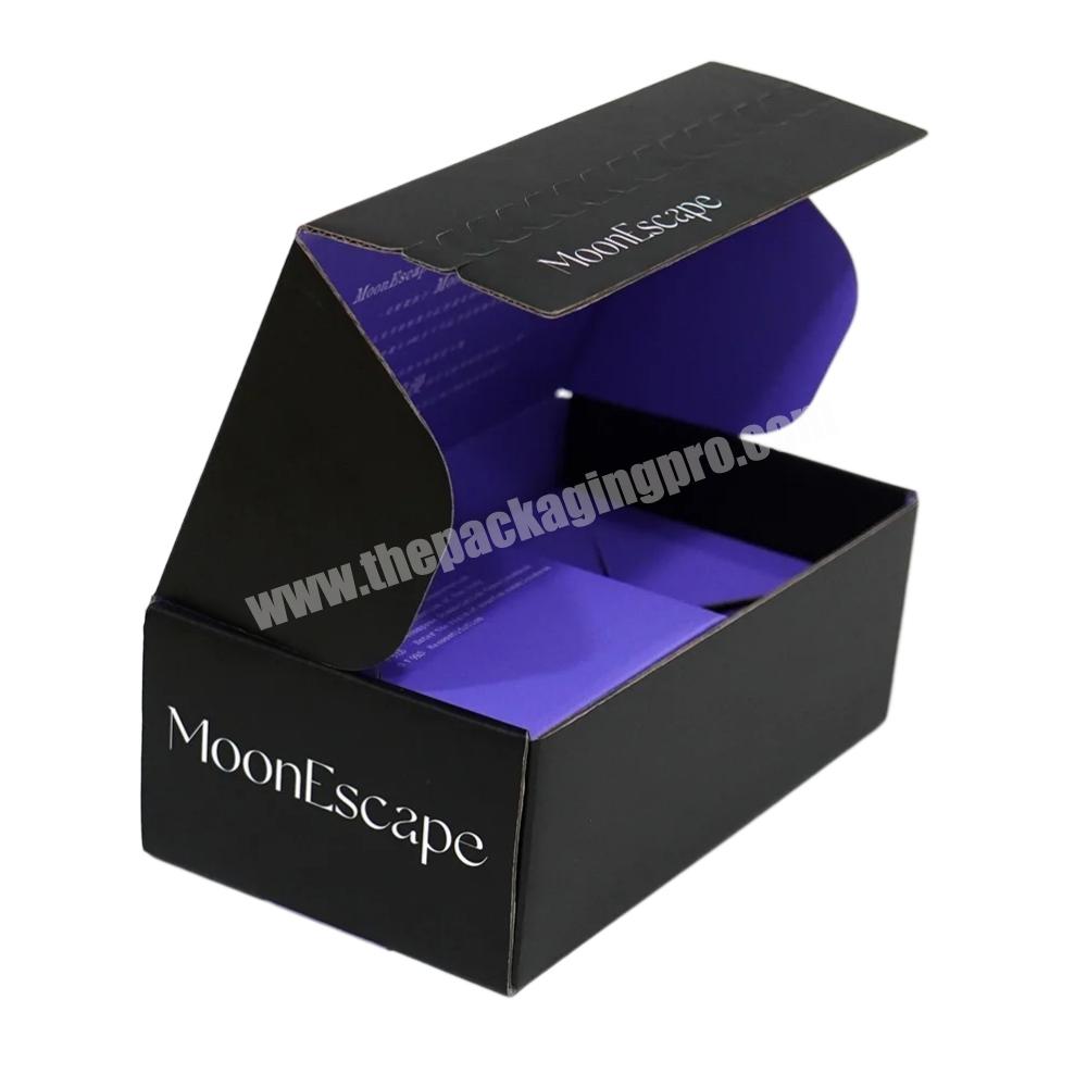 Wholesale Custom Mailer Boxes Black Corrugated Paper Cardboard Shipping Mailer Box with Logo