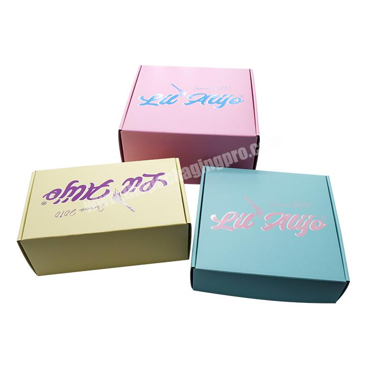 Wholesale Custom Printed Corrugated Cardboard Paper Luxury Cosmetic Mailer Box Pink Clothing Shipping Boxes Custom Logo