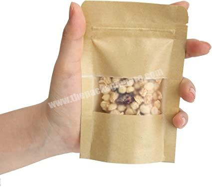 Wholesale Custom Printed Grocery Craft Brown Kraft Paper Food Shopping Bag Packaging With You Own Logo