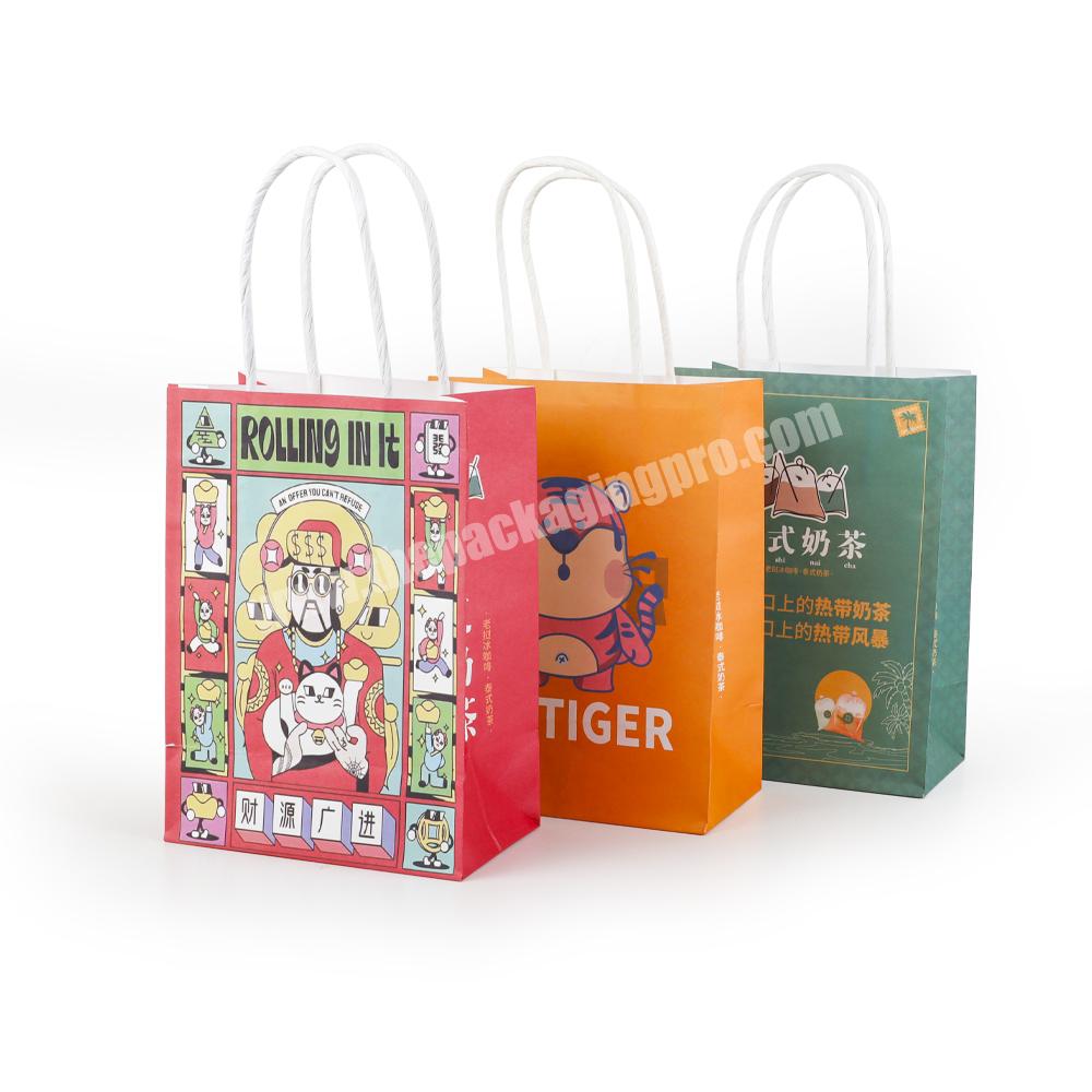 Wholesale Custom Printed Your Own Logo Shopper Cloth Packaging Retail Paper Gifts Bags with Handles