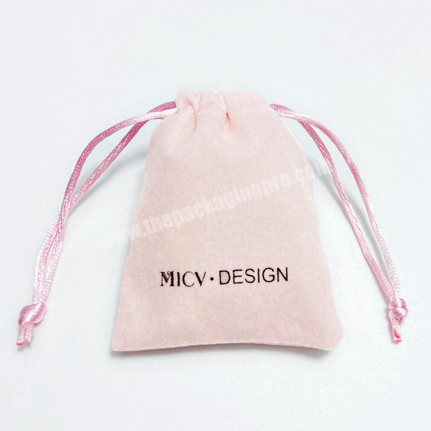 Wholesale Custom Your Own Logo Cheap Perfume Bags Velvet Pouches for Jewelry Gift Packaging