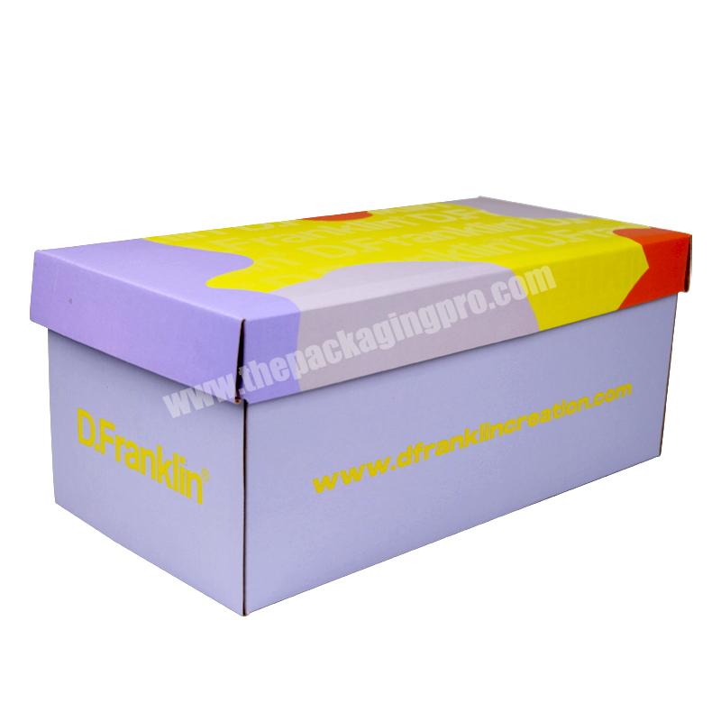 Wholesale Customized Logo Beautiful Corrugated Paper Boxes  For Shoes Packaging