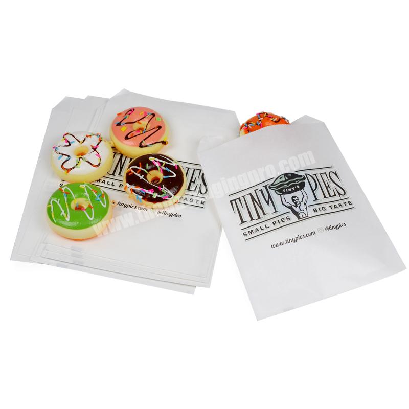 Wholesale Customized Logo White Grease Proof Paper Food Bag  With PE Film Inside
