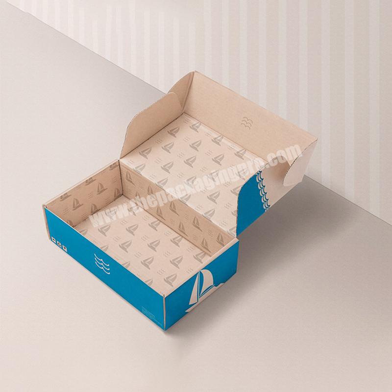 Wholesale Eco Skincare Beauty Cloth Packing Corrugated Paper Custom Logo Printed Gift Delivery Mailing Packaging Box