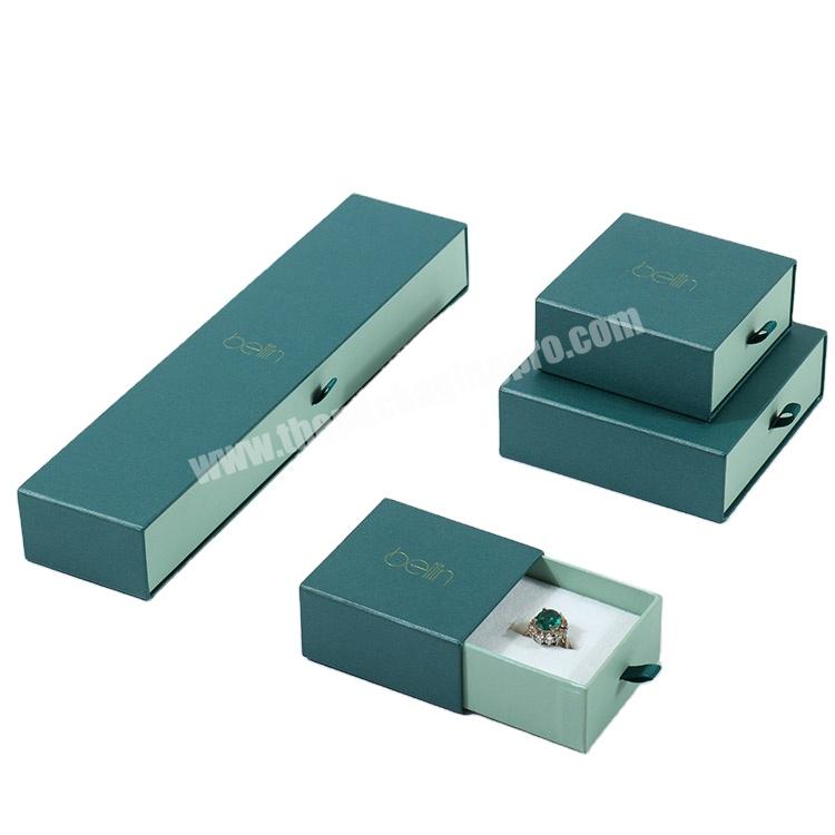 Wholesale Gift Jewelry Drawer Box Jewelry Packaging OEM Custom Luxury Portable Sliding Cardboard Drawer Jewelry Box with Logo