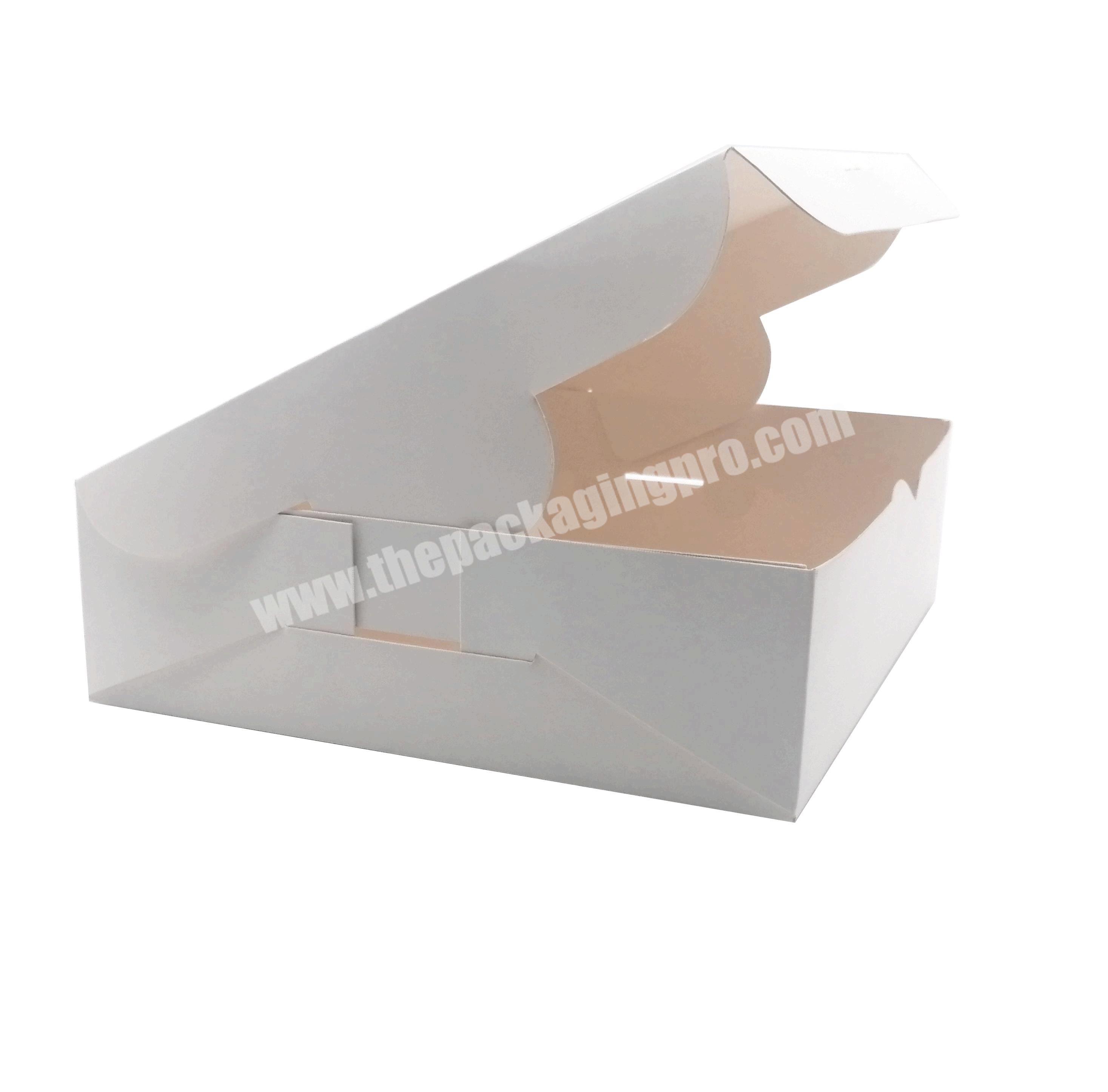 Wholesale Gift Pastry Bakery Cupcake Recycled Materials Self Erecting White Kraft Paper Food Packaging Boxes