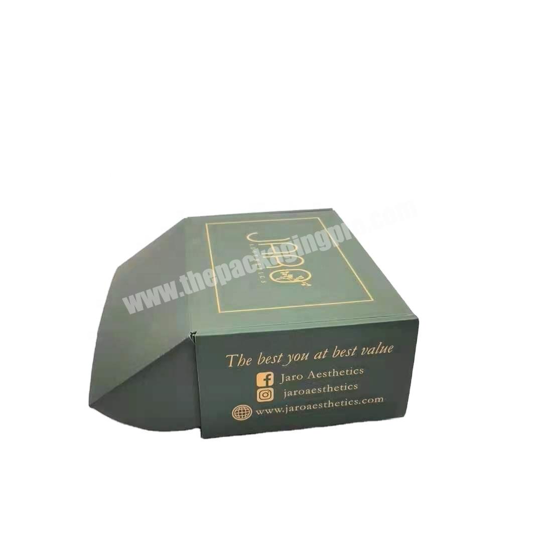 Wholesale Green  Luxury Custom Logo Cardboard Paper Gift Packaging Box