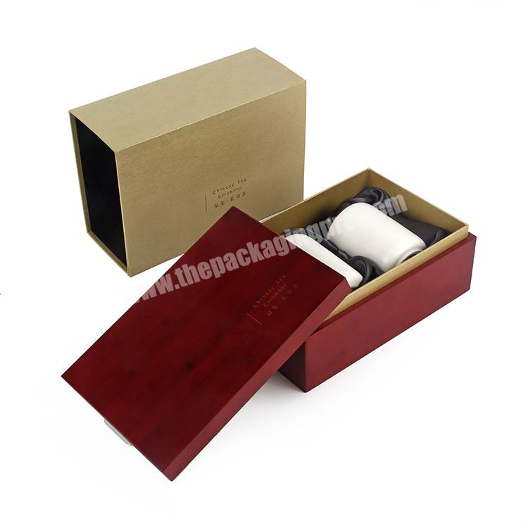 Wholesale High Quality Cardboard Present Afternoon Tea Box Packaging Custom Logo Printed Luxury Rigid Paper Packing Gift Tea Box
