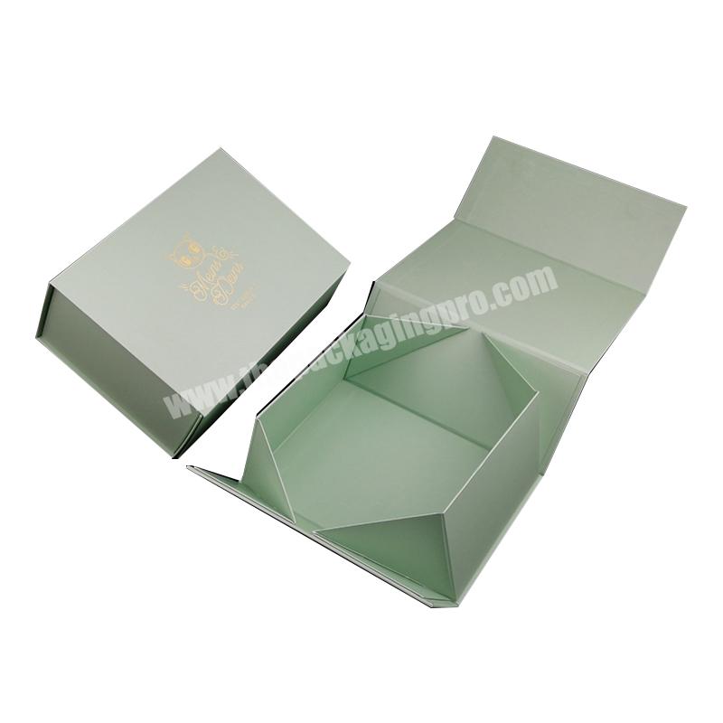 Wholesale High Quality Green Large Packages Box Clothes Folding Gift Box