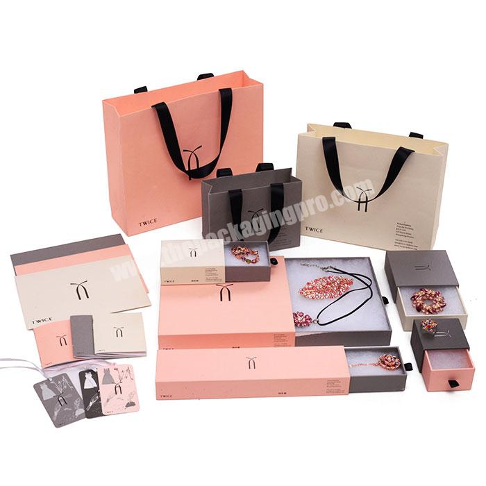 Wholesale Hot Sell Cheap Price Custom Logo Printed pink Cardboard Gift Jewelry Box