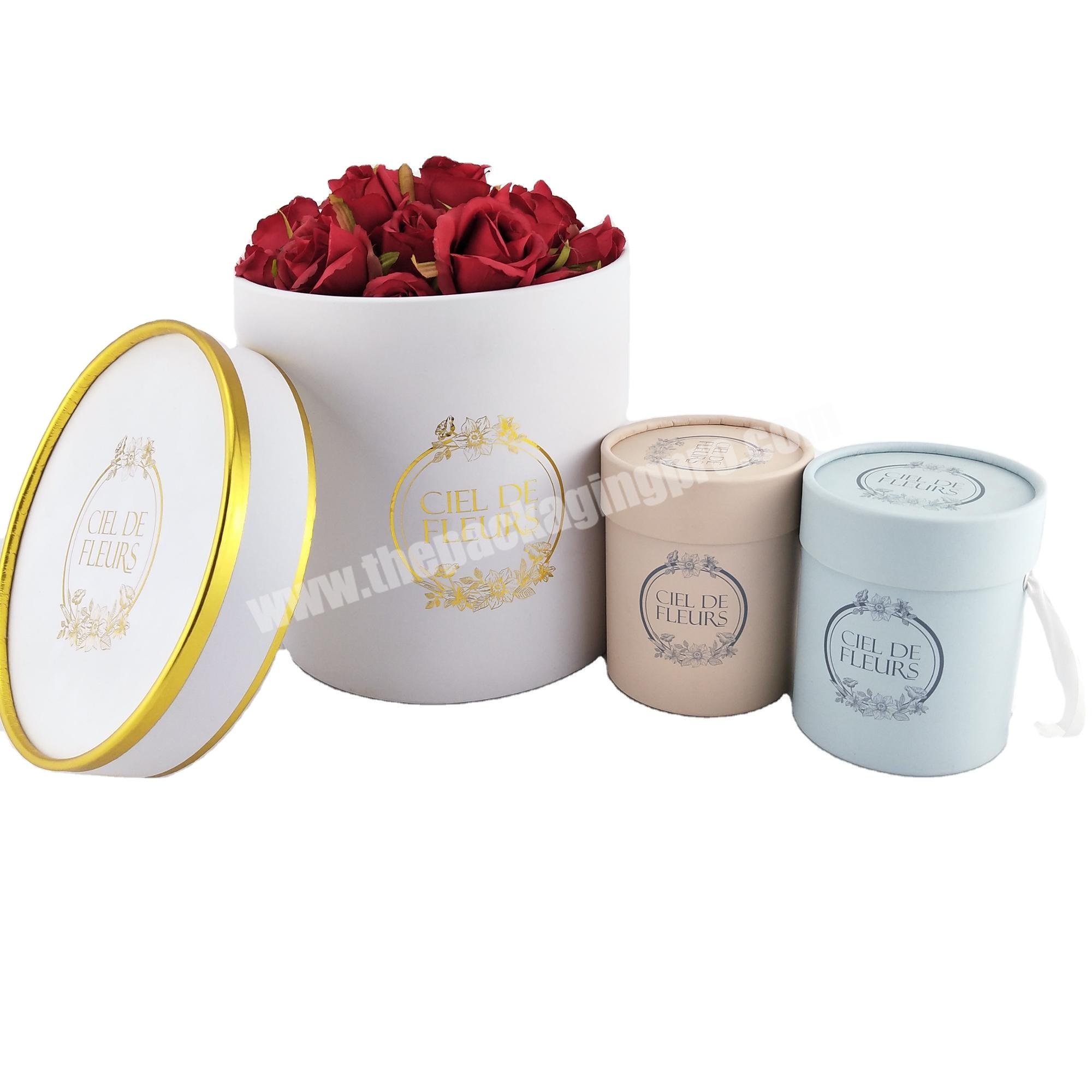 Wholesale Kraft Paper Tubes Luxury Round Flower Paper Box For Rose Paper Tube Packaging