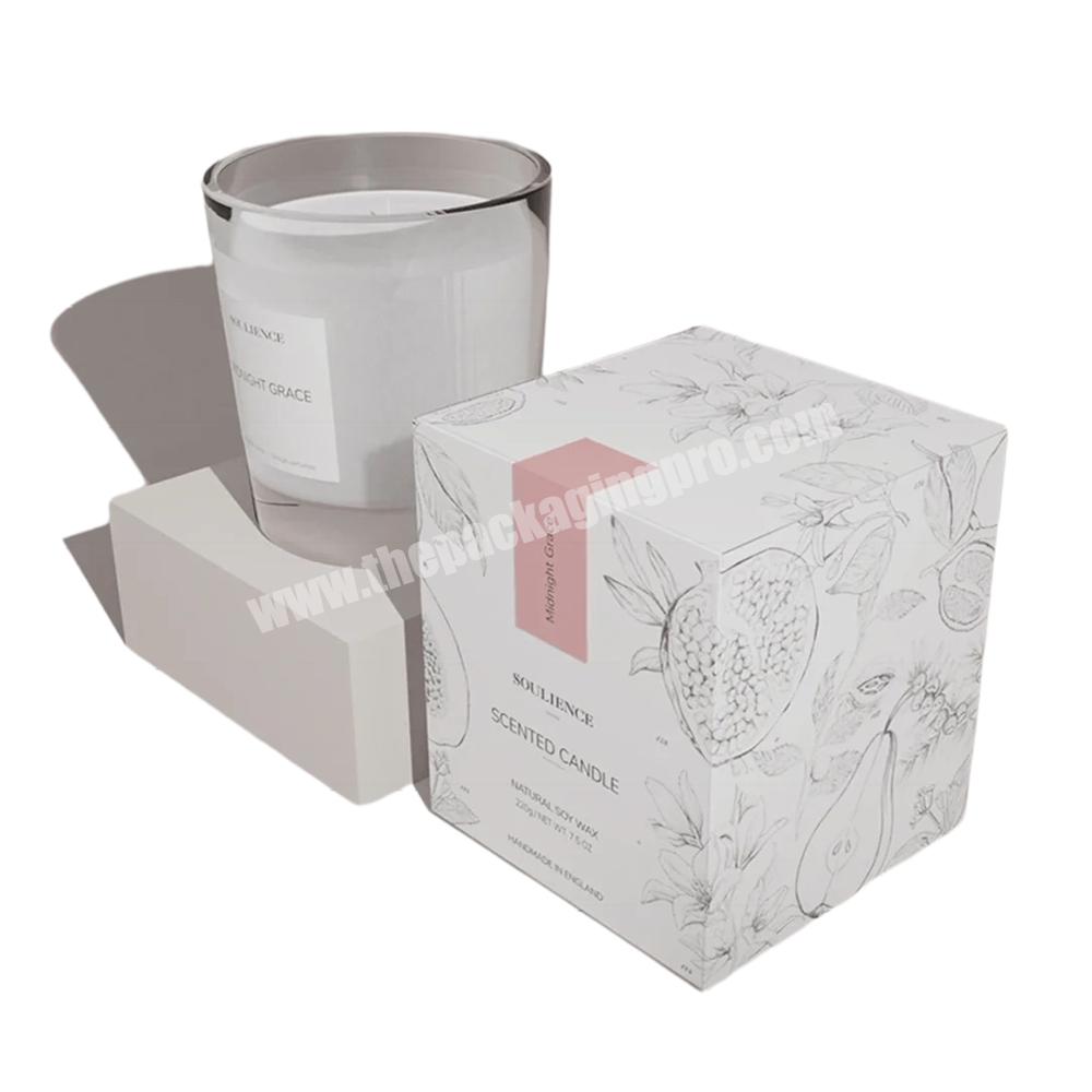 Wholesale Luxury Premium Packaging Gift Candle Jar Boxes Custom Fancy Design Logo Rigid Paper Candle Box