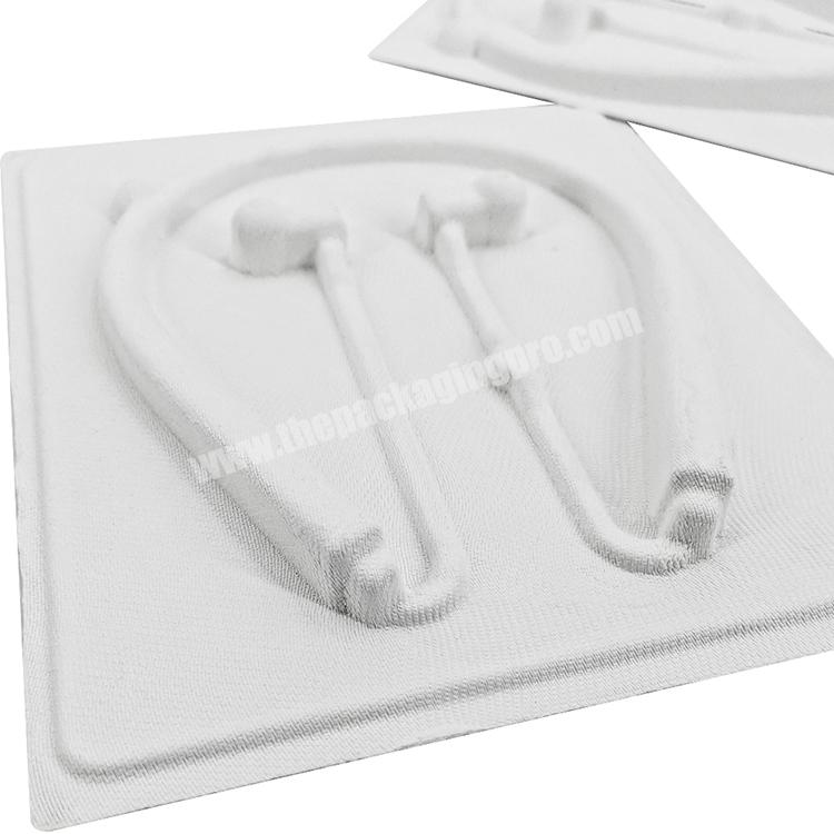 Wholesale Molded Paper Pulp Packaging Inserts Low Price Custom Molded Pulp Inserts White Paper Pulp Insert for Packaging