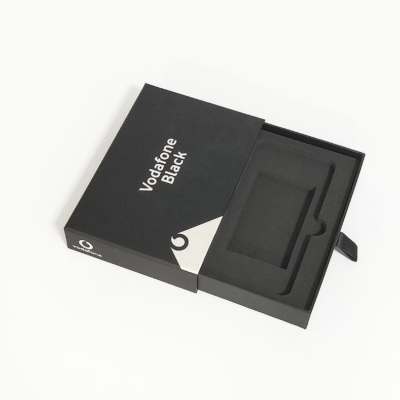 Wholesale Oem Luxury Matte Black Paper Cardboard Package Custom Slide Out Drawer Box Packaging Simple Design