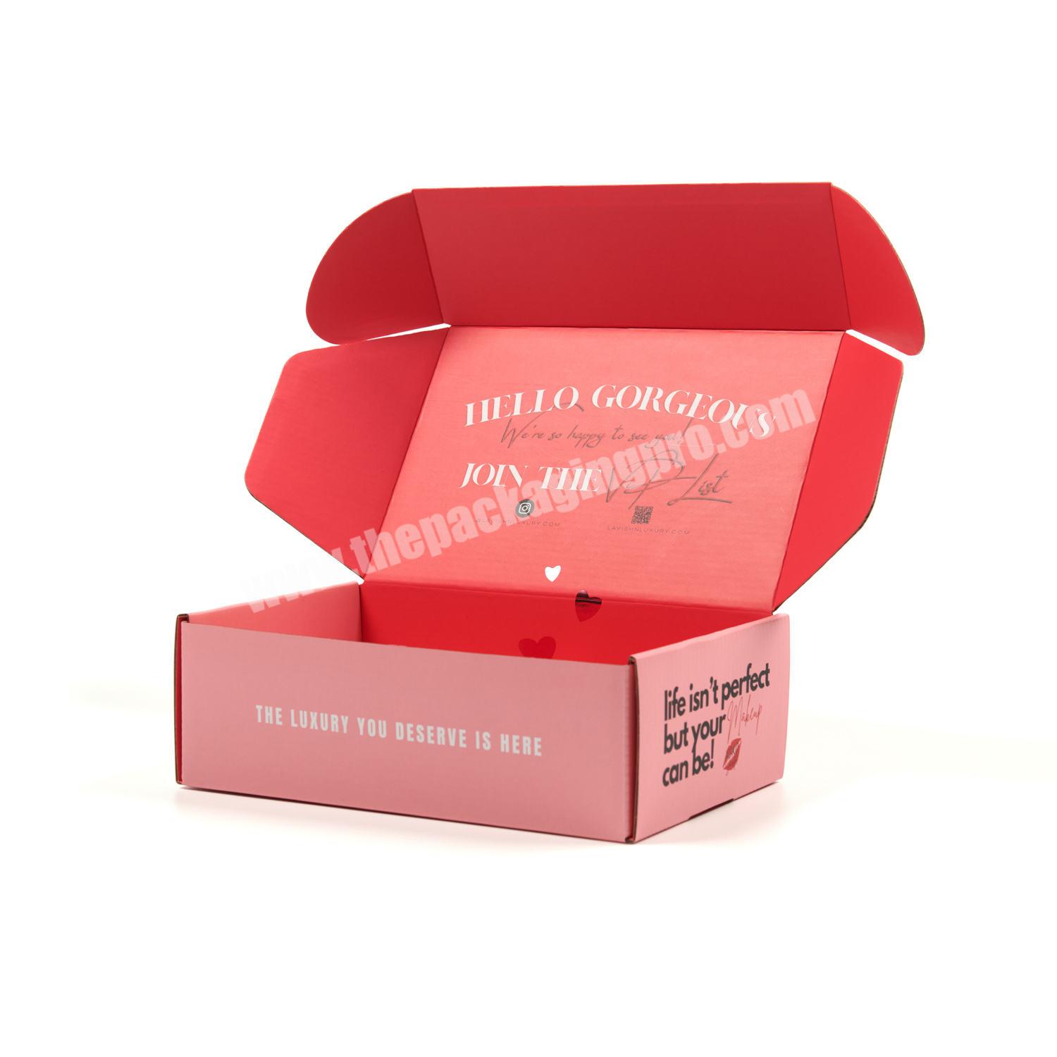 Wholesale Pink Birthday Party Gift  Box Packing Custom Cardboard Paper Wedding Box