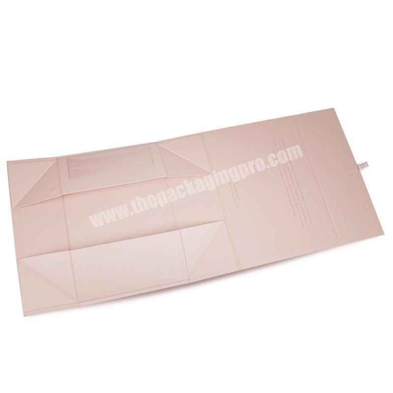 Wholesale Pink Magnetic Book Shape Cardboard Gift Foldable Box For Gift Packaging with Logo