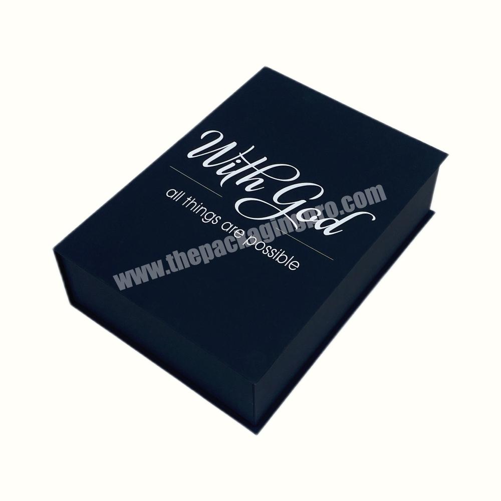 Wholesale Price Flip Magnetic Custom Print Logo Food Packaging Chocolate Black Gift Box