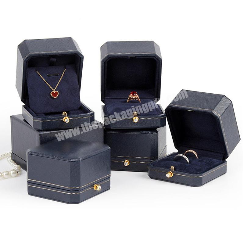 Wholesale Quality Stock Jewelry Packaging Box Custom Logo Luxury Octagonal Pendant Ring Jewelry Boxes