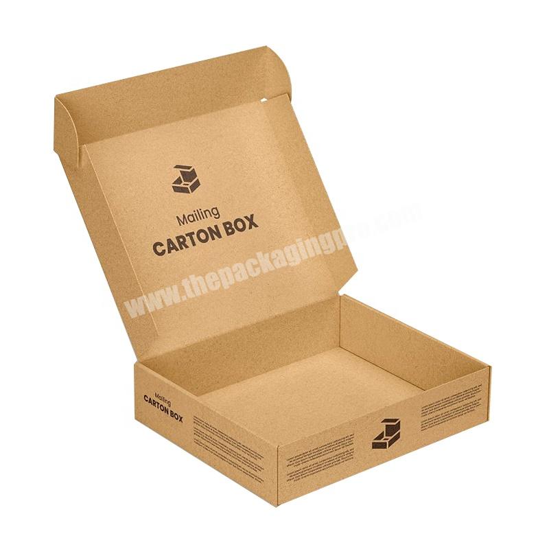 Wholesale Recycled Custom Printed Brown Eco Friendly Folding Corrugated Cardboard Packing Shipping Mailing Boxes for Clothing