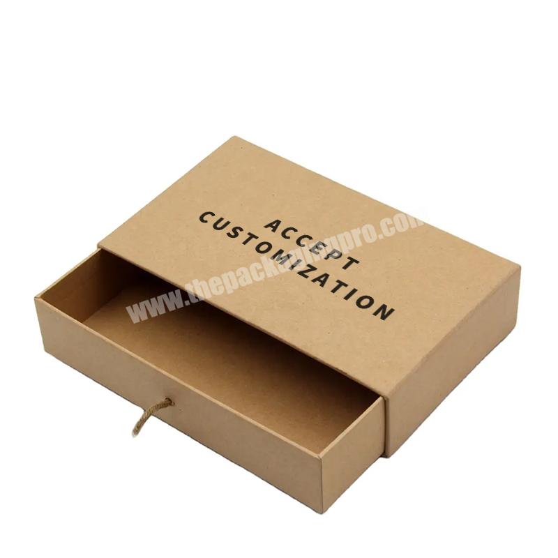 Wholesale Rigid Cardboard Sliding Paper Small Gift Box Custom Logo Drawer Jewelry Packaging Box