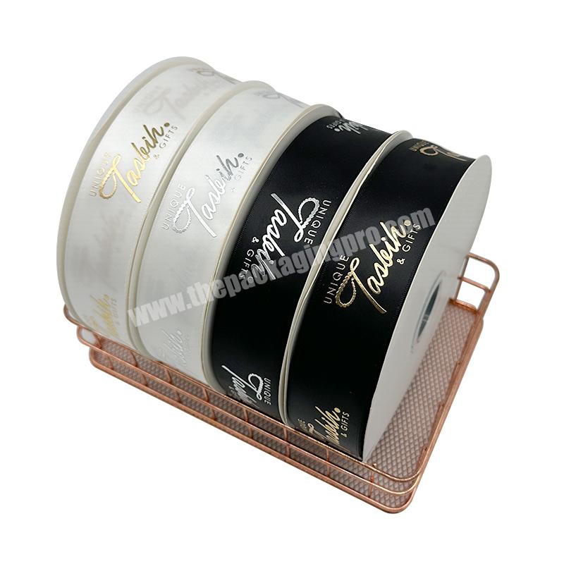 Wholesale Satin Ribbon Packaging Printed Ribbons For Magnetic gift box