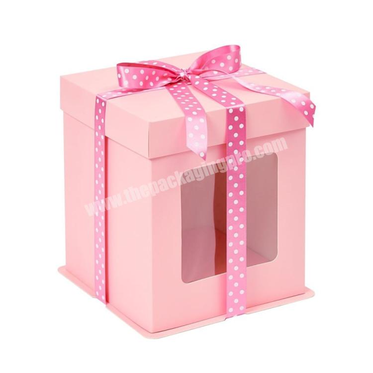 Wholesale Transparent Tall Wedding Cake Packaging Box