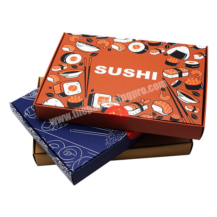 Wholesale custom biodegradable food grade paper sushi togo box packaging custom sushi takeout box with compartment
