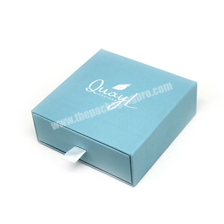 Wholesale custom logo printed display small luxury cardboard wedding ring sliding drawer gift box paper jewelry packaging box