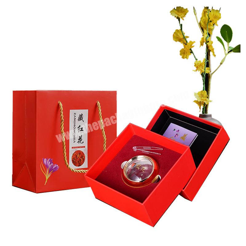 Wholesale custom luxury spice Casa saffron can packaging gift box zafrannigin packaging box