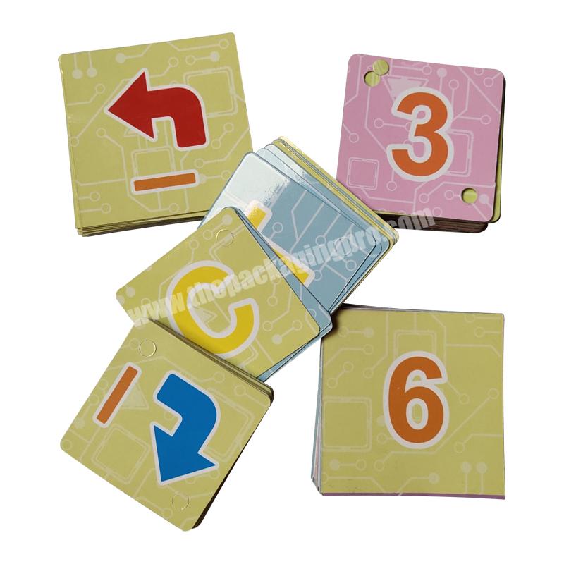 Wholesale custom printed children's poker game board game cards