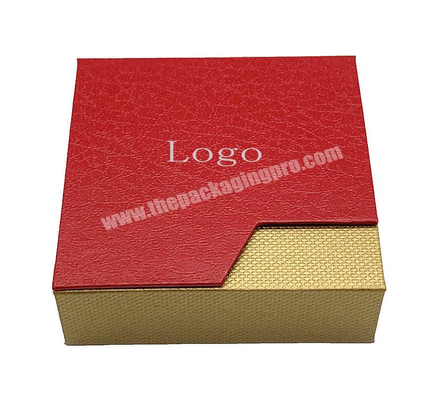 Wholesale custom red fancy paper flip pendant necklace box for women