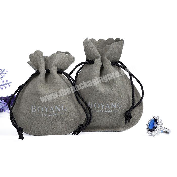 Wholesale custom trending products small comfortable plush velvet drawstring bag