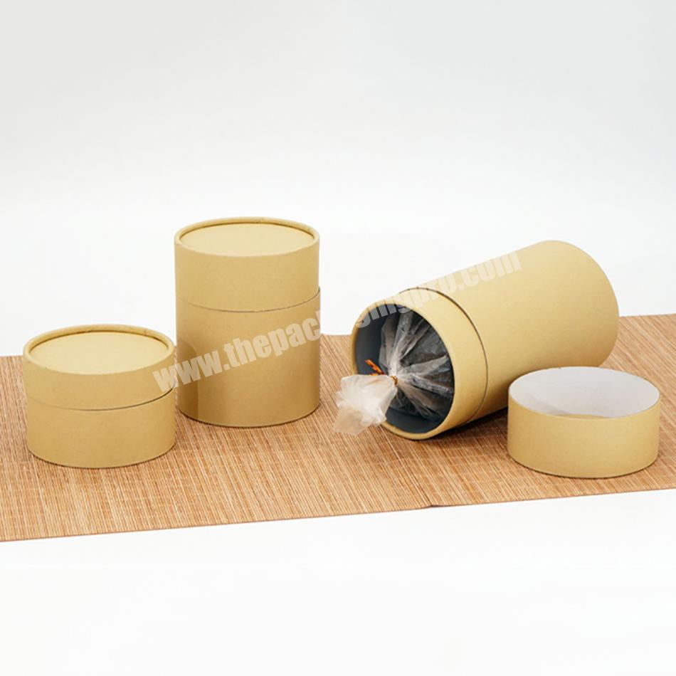 Wholesale food grade container recycled kraft round tea cardboard box paper tube packaging