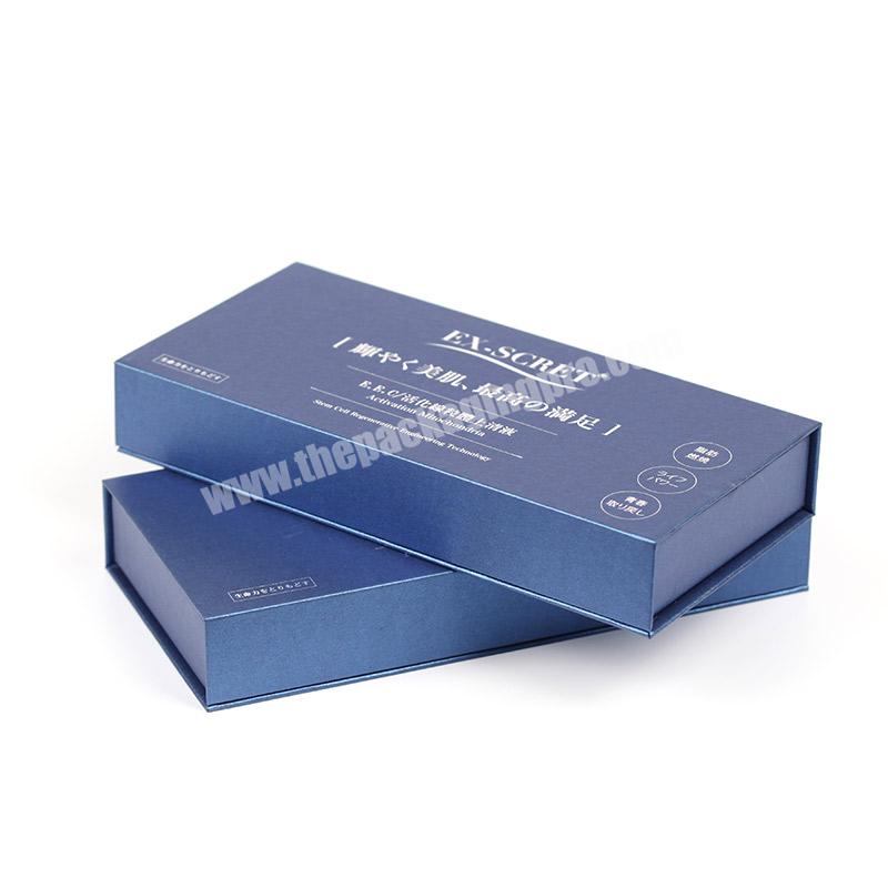 Wholesale hard cardboard magnetic close white black blue paper gift box