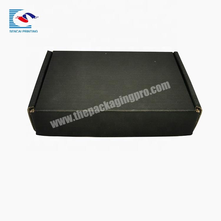 Wholesale high quality customized  gift  black corrugated shipping packaging box