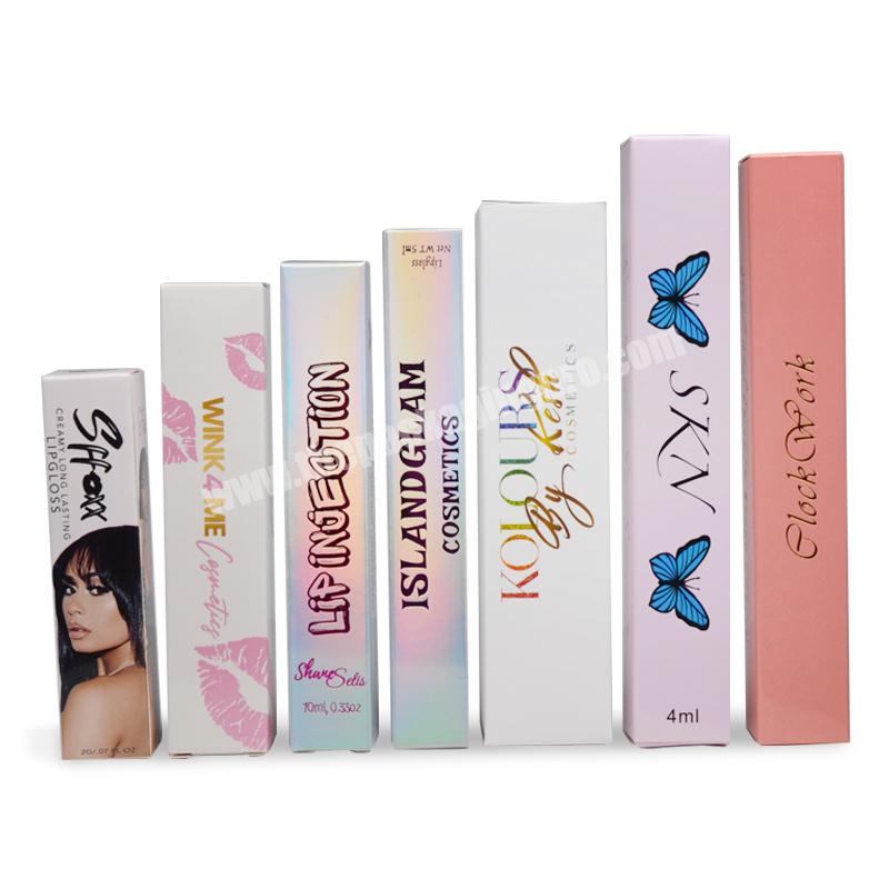 Wholesale luxury  customized logo cosmetic lipstick packaging art paper double truck box