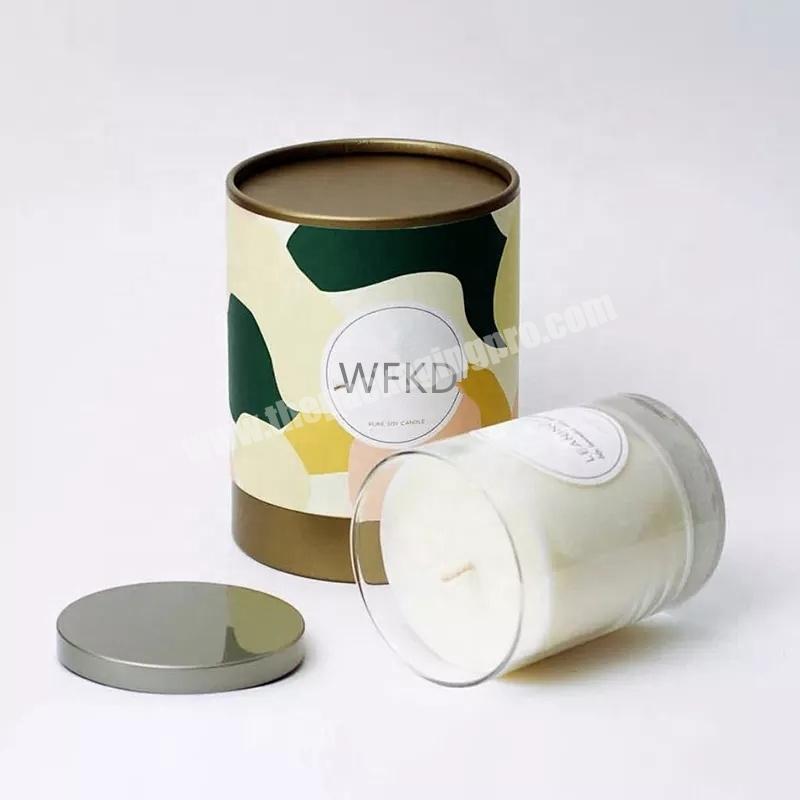Wholesale luxury candle paper gift boxestube for bottles jars packaging with OEM logo