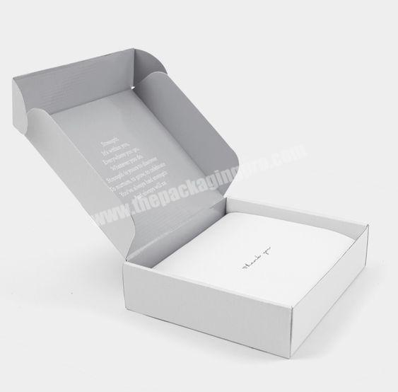 Wholesale luxury corrugated cosmetic containers shipping boxes custom logo  printing tissue paper cardboard mailer box
