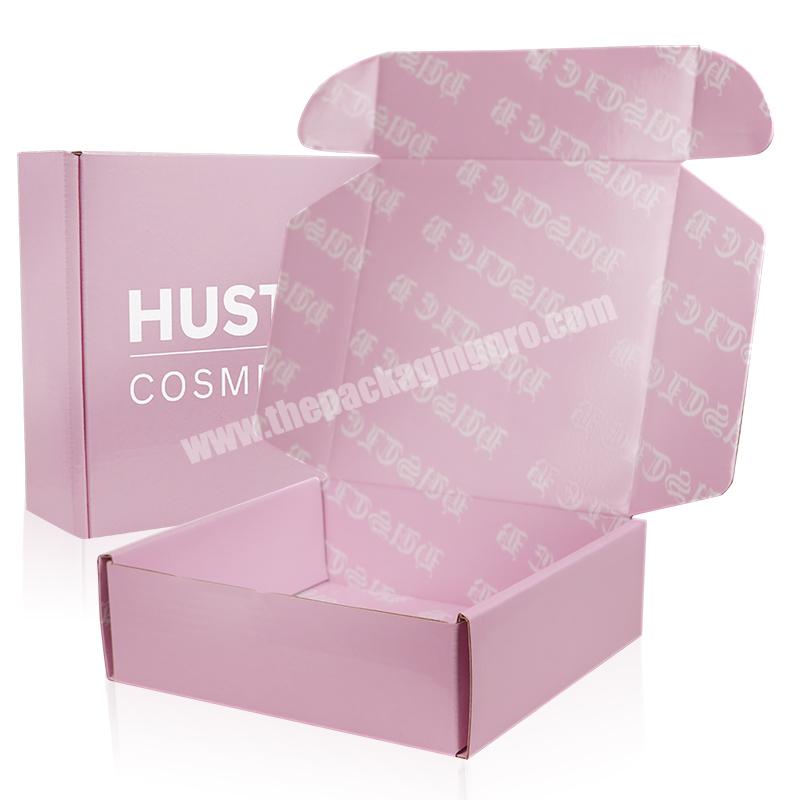 Wholesale luxury exquisite customized  sweet gift  corrugated pink shipping packaging box